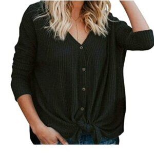 MIHOLL Black Long Sleeve Button Cardigan Size XL NWOT